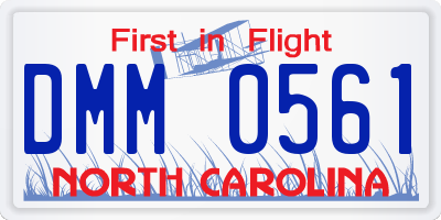 NC license plate DMM0561