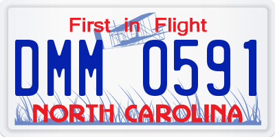 NC license plate DMM0591