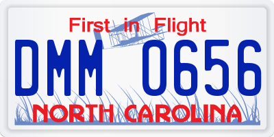 NC license plate DMM0656