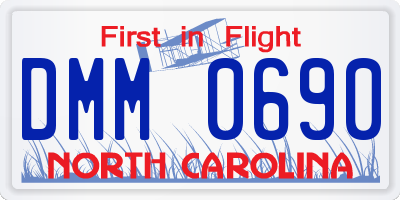 NC license plate DMM0690