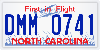 NC license plate DMM0741