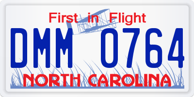 NC license plate DMM0764