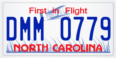 NC license plate DMM0779