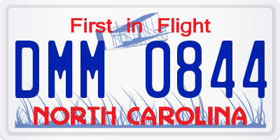 NC license plate DMM0844