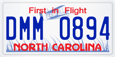NC license plate DMM0894