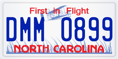 NC license plate DMM0899