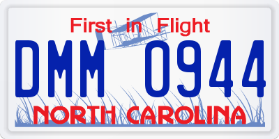 NC license plate DMM0944