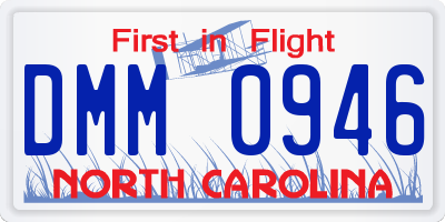 NC license plate DMM0946