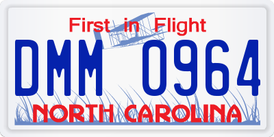 NC license plate DMM0964