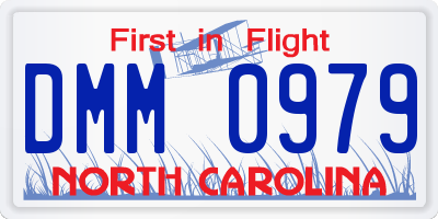 NC license plate DMM0979