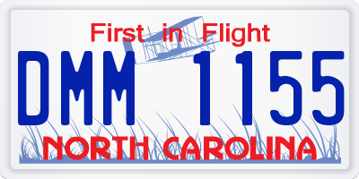 NC license plate DMM1155