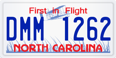NC license plate DMM1262