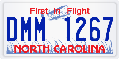 NC license plate DMM1267