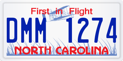 NC license plate DMM1274
