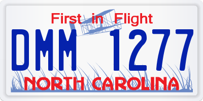 NC license plate DMM1277