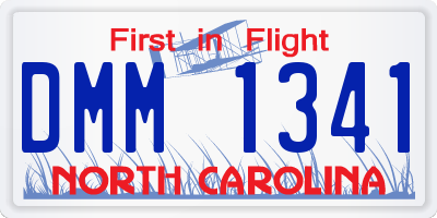 NC license plate DMM1341