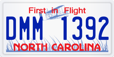 NC license plate DMM1392
