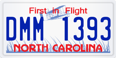 NC license plate DMM1393