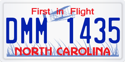 NC license plate DMM1435