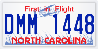 NC license plate DMM1448