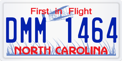 NC license plate DMM1464