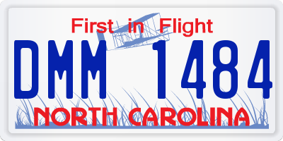 NC license plate DMM1484