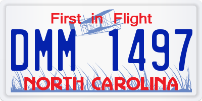 NC license plate DMM1497