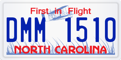 NC license plate DMM1510