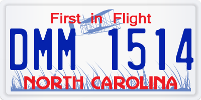 NC license plate DMM1514