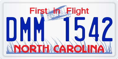 NC license plate DMM1542