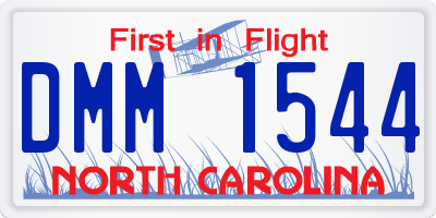 NC license plate DMM1544