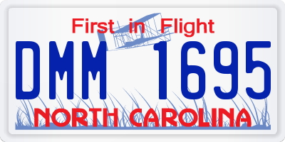 NC license plate DMM1695