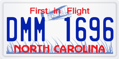 NC license plate DMM1696