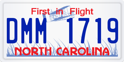 NC license plate DMM1719
