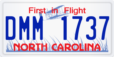 NC license plate DMM1737