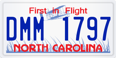 NC license plate DMM1797