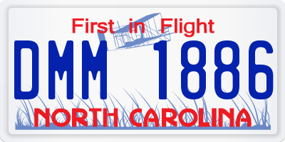 NC license plate DMM1886