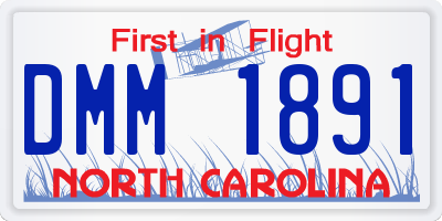 NC license plate DMM1891