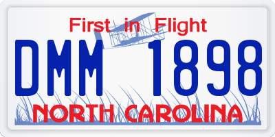 NC license plate DMM1898