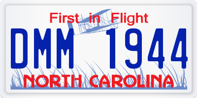 NC license plate DMM1944