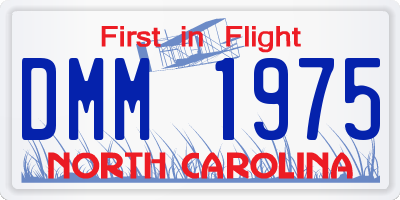 NC license plate DMM1975