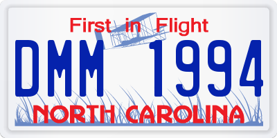 NC license plate DMM1994