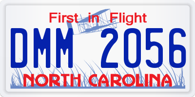 NC license plate DMM2056