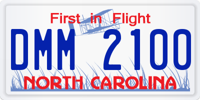 NC license plate DMM2100
