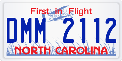 NC license plate DMM2112