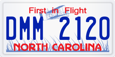NC license plate DMM2120