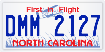 NC license plate DMM2127