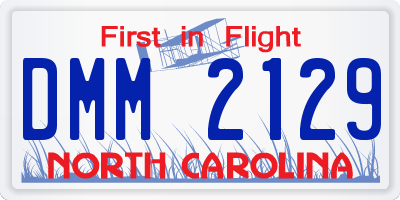 NC license plate DMM2129
