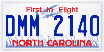 NC license plate DMM2140