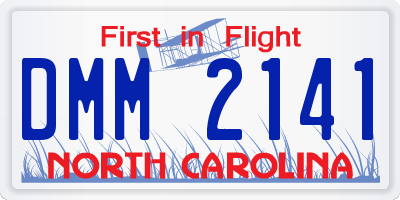NC license plate DMM2141